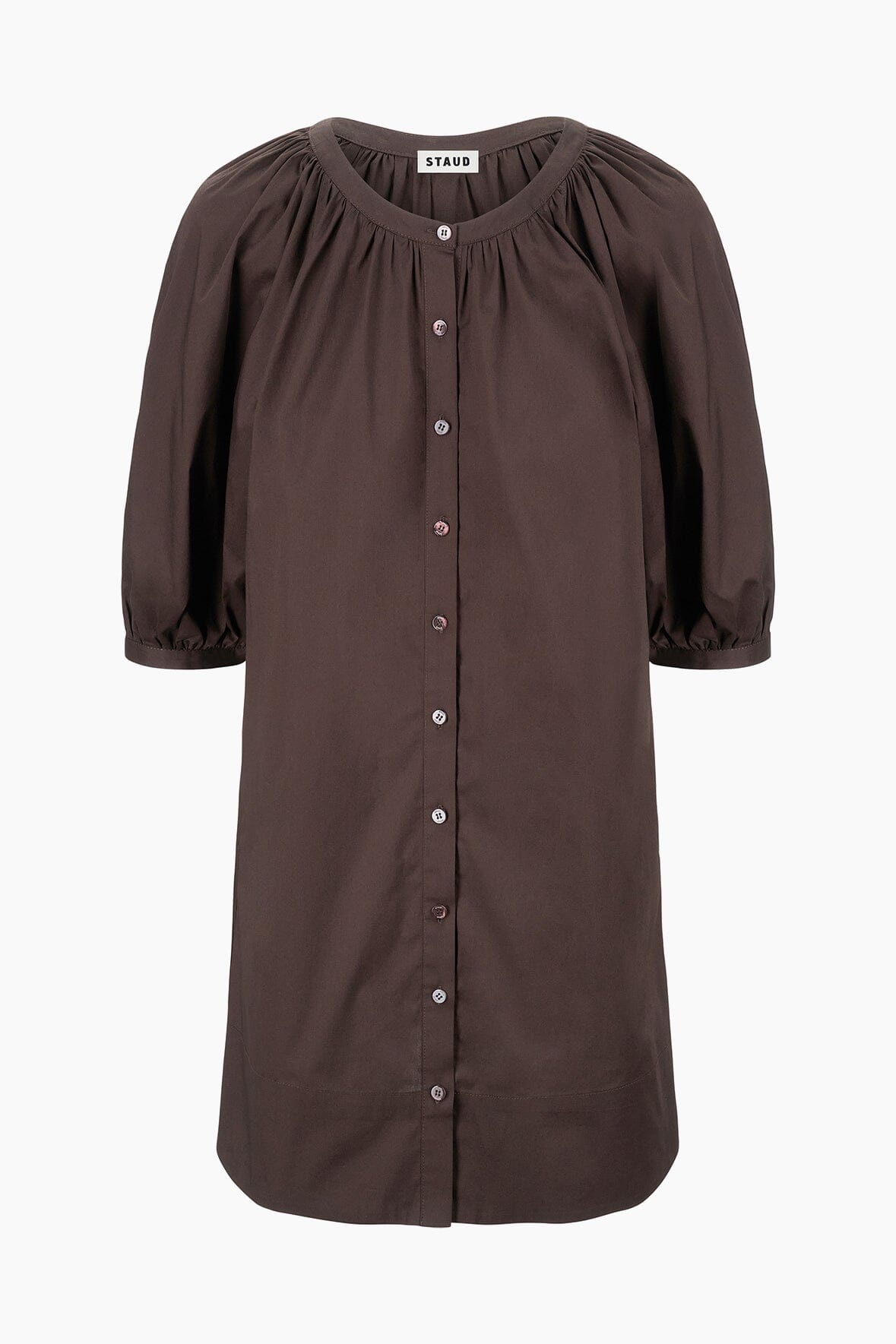 Mini Vincent Cotton Poplin Dress with Balloon Sleeves
