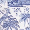 Blue Toile Mini Wells Dress - Corset Waist Cotton Poplin