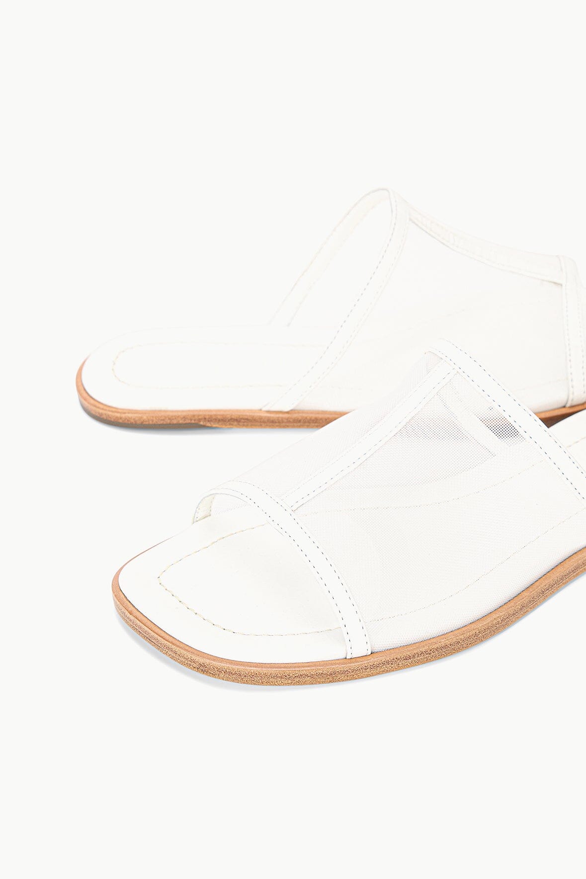 Alessandra Nappa Leather Mesh Slip-On Sandals