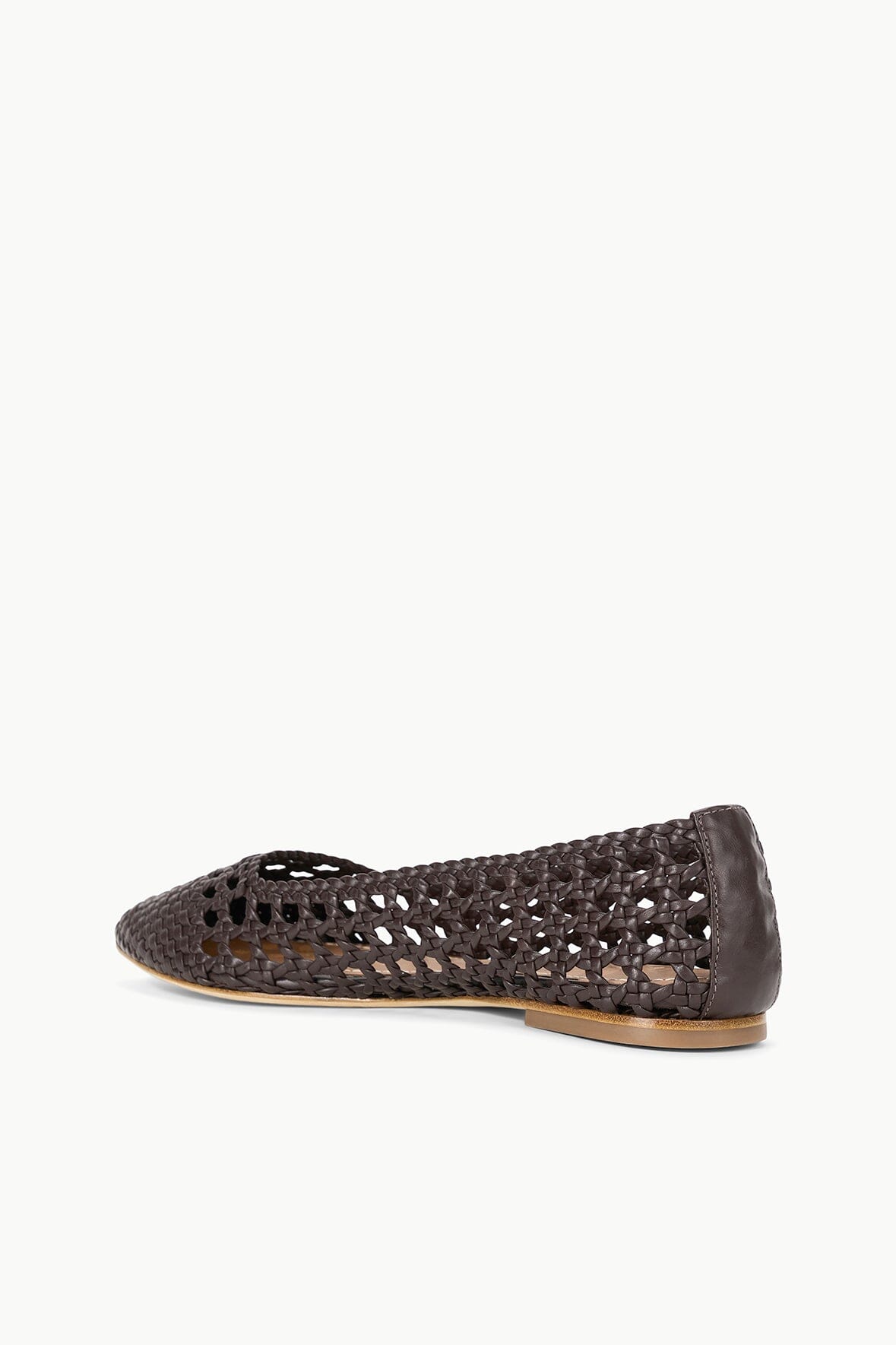 Nell Handwoven Espresso Brown Leather Ballerina Flats