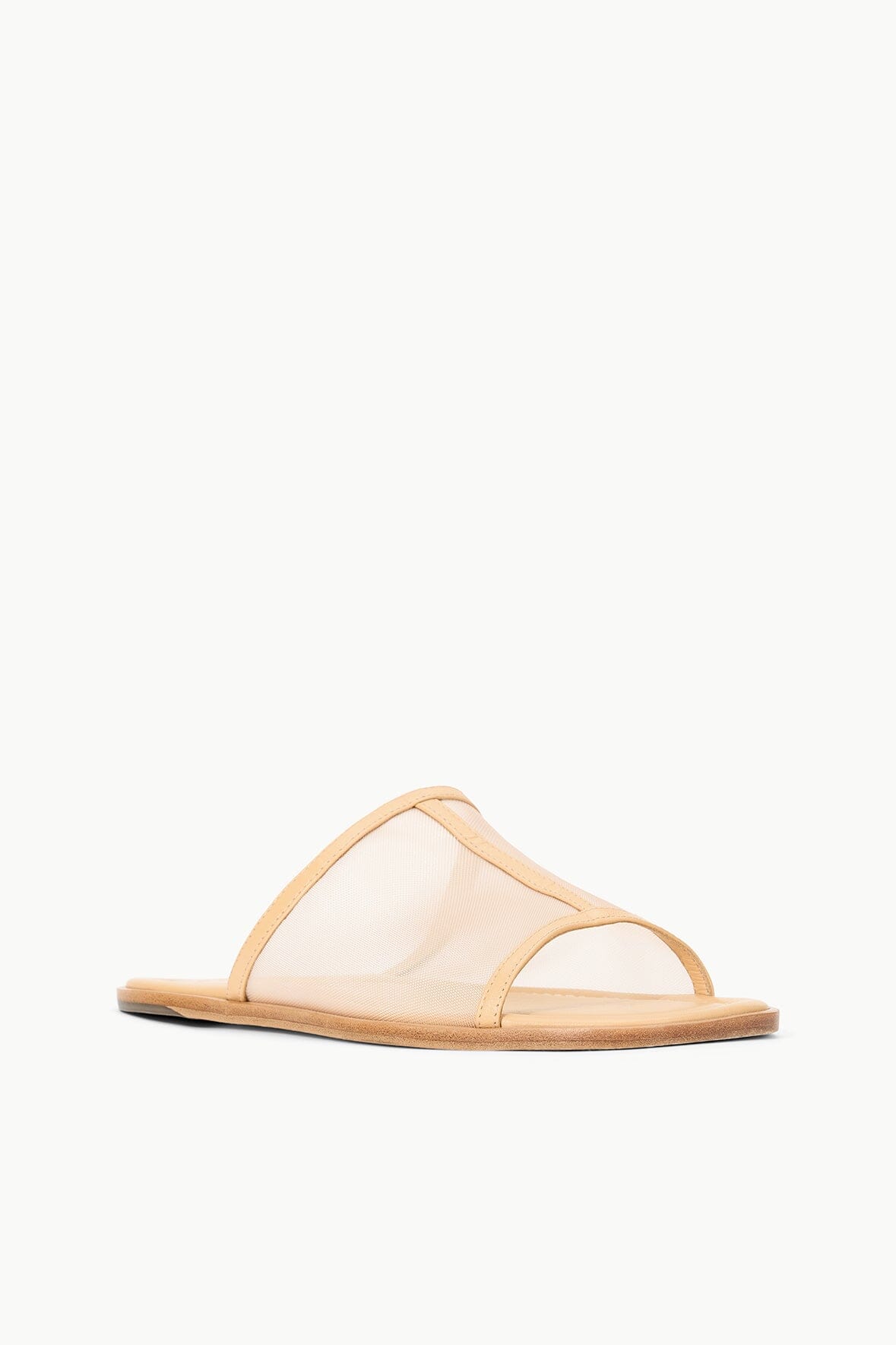 Alessandra Porcini Nappa Leather Mesh Slip-On Sandals