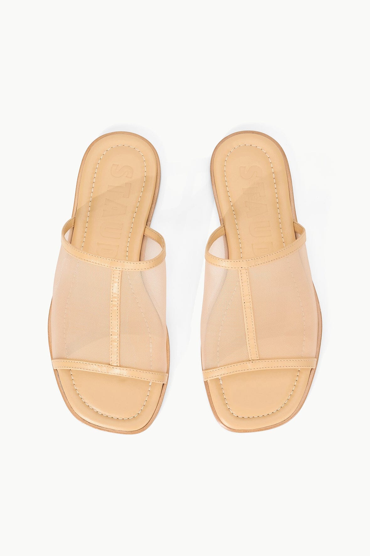 Alessandra Porcini Nappa Leather Mesh Slip-On Sandals