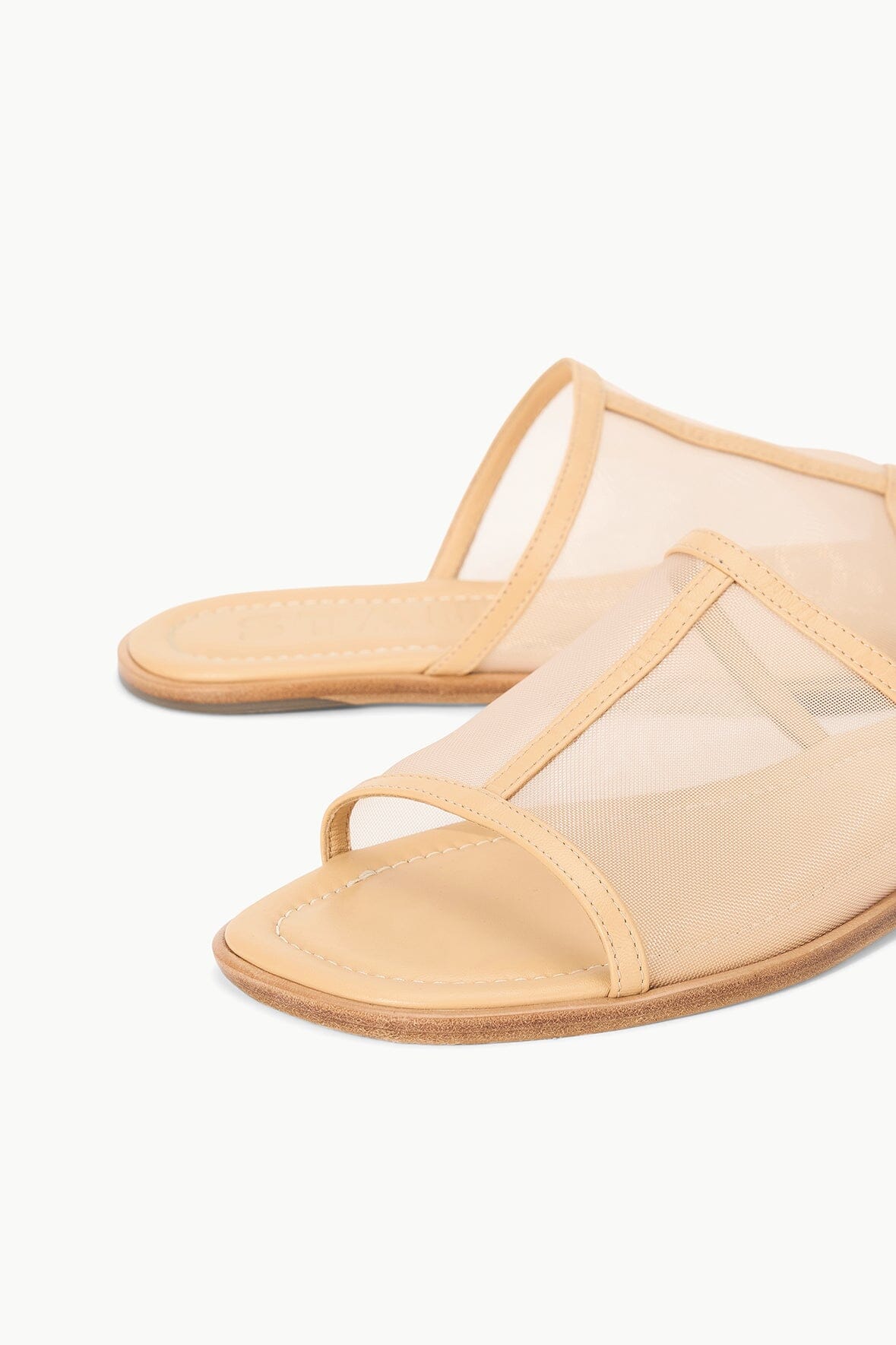Alessandra Porcini Nappa Leather Mesh Slip-On Sandals