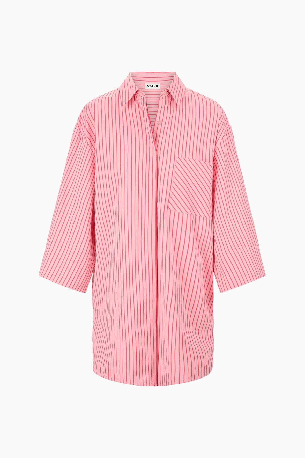 Nico Cotton Poplin Mini Shirtdress with Adjustable Sleeves