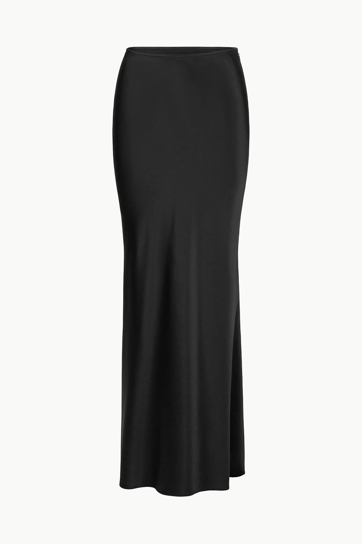 Odin Black Silk Maxi Skirt with Elastic Waistband