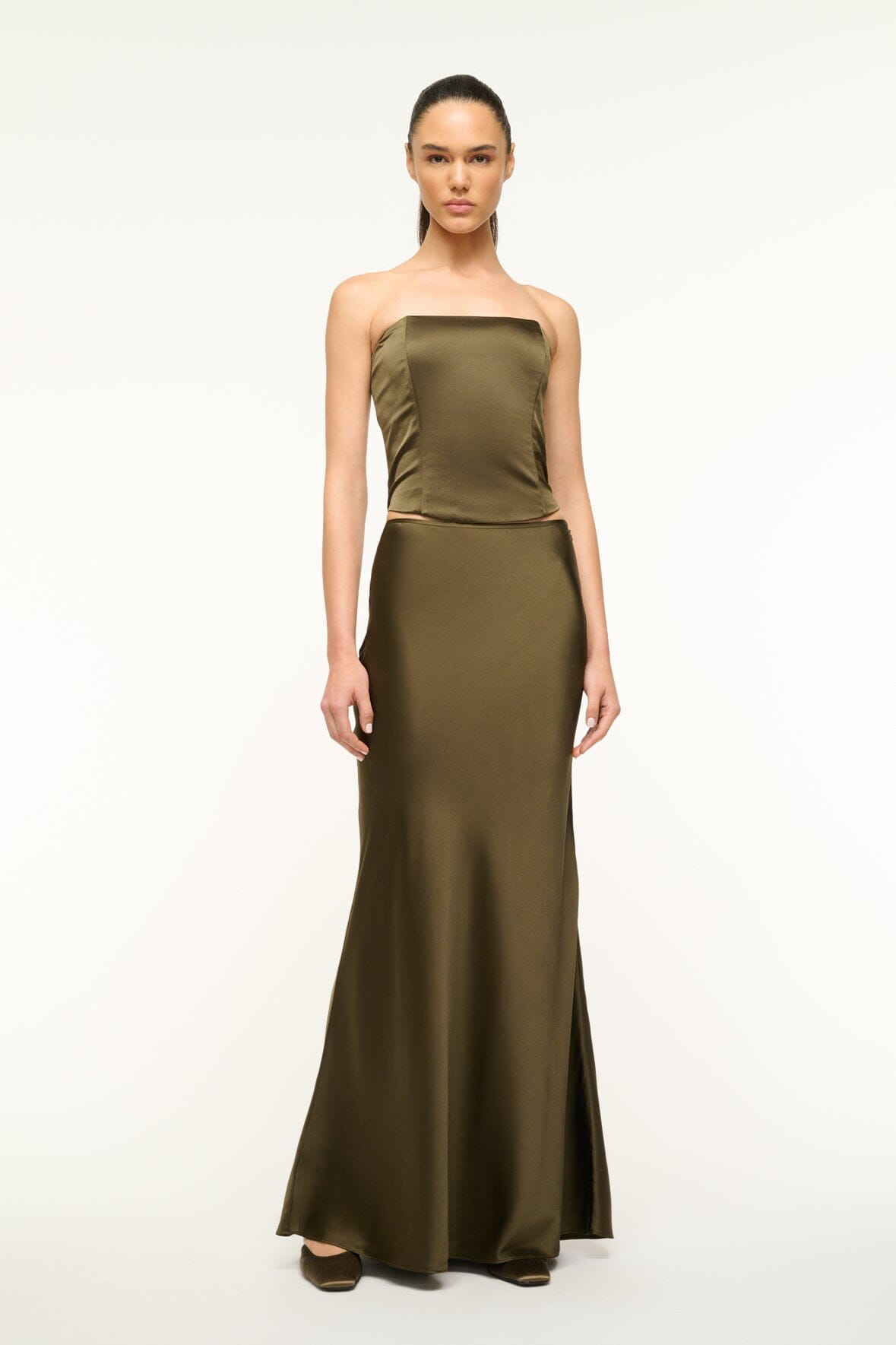 Odin Silk Maxi Skirt with Elastic Waistband | Woodland Collection