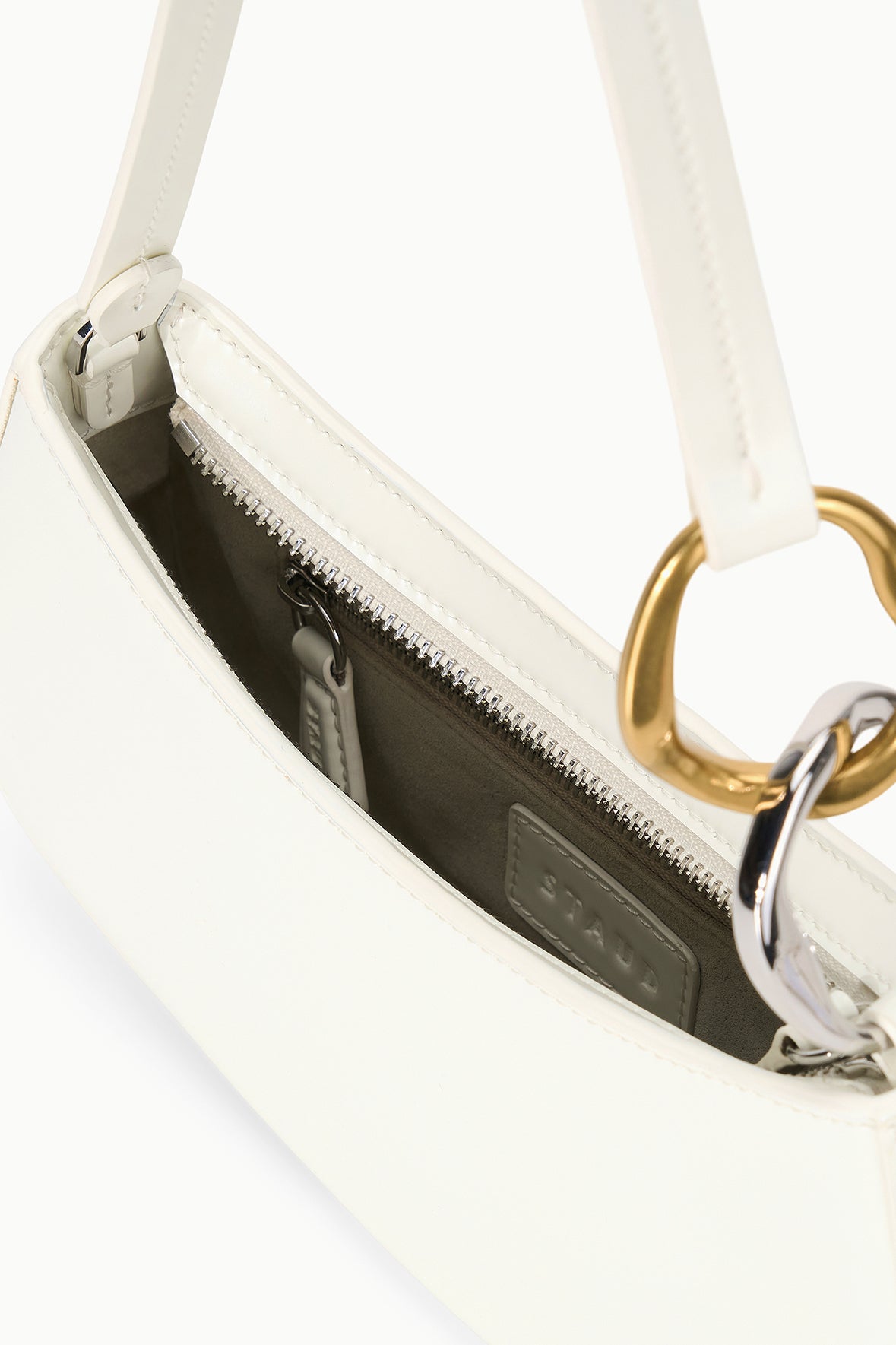 Ollie Leather Mini Shoulder Bag with Zip Closure