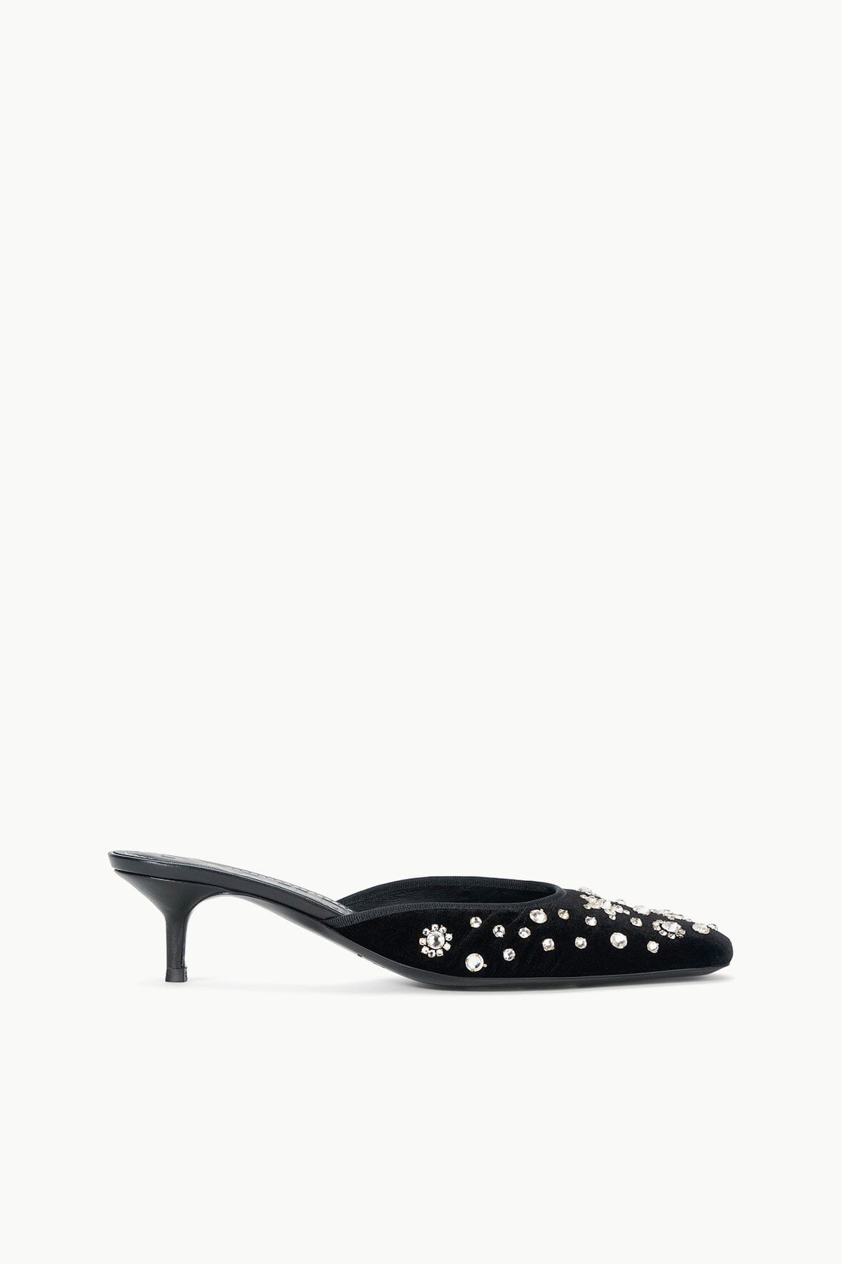 Otto Beaded Satin Kitten Heel Shoes - Starry Night Design