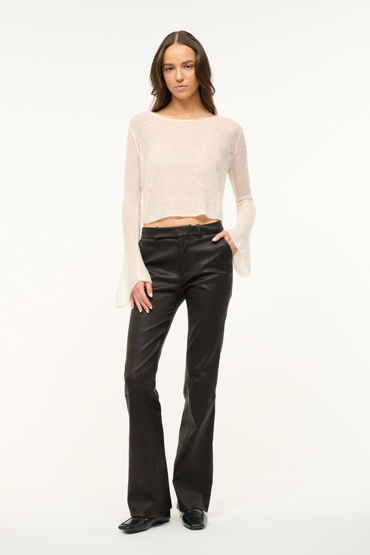 Ivory Parker Mohair Bell Sleeve Sweater