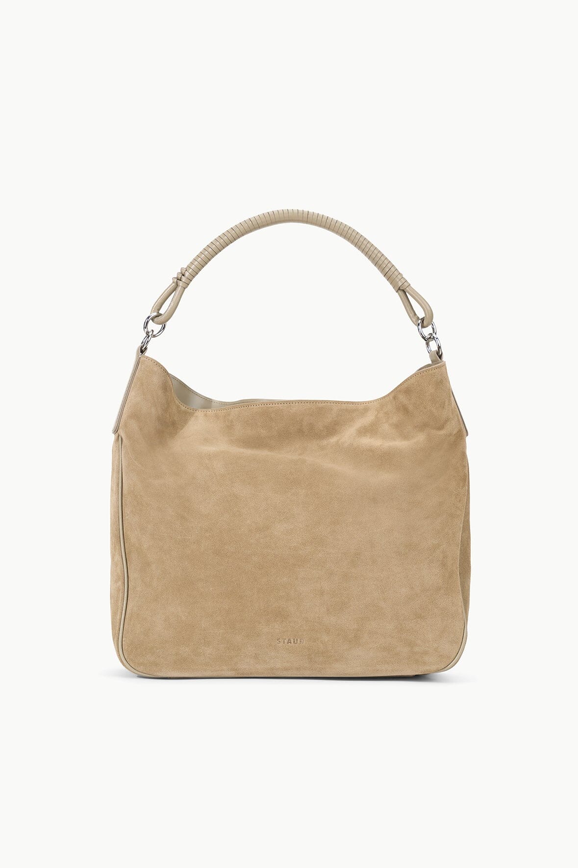 Perry Suede Hobo Tote Bag with Leather Handle
