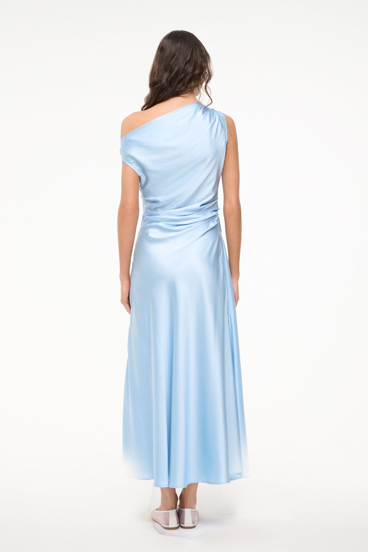 Off-Shoulder Silk Maxi Dress Phare | Stretch Silk for Special Occasions
