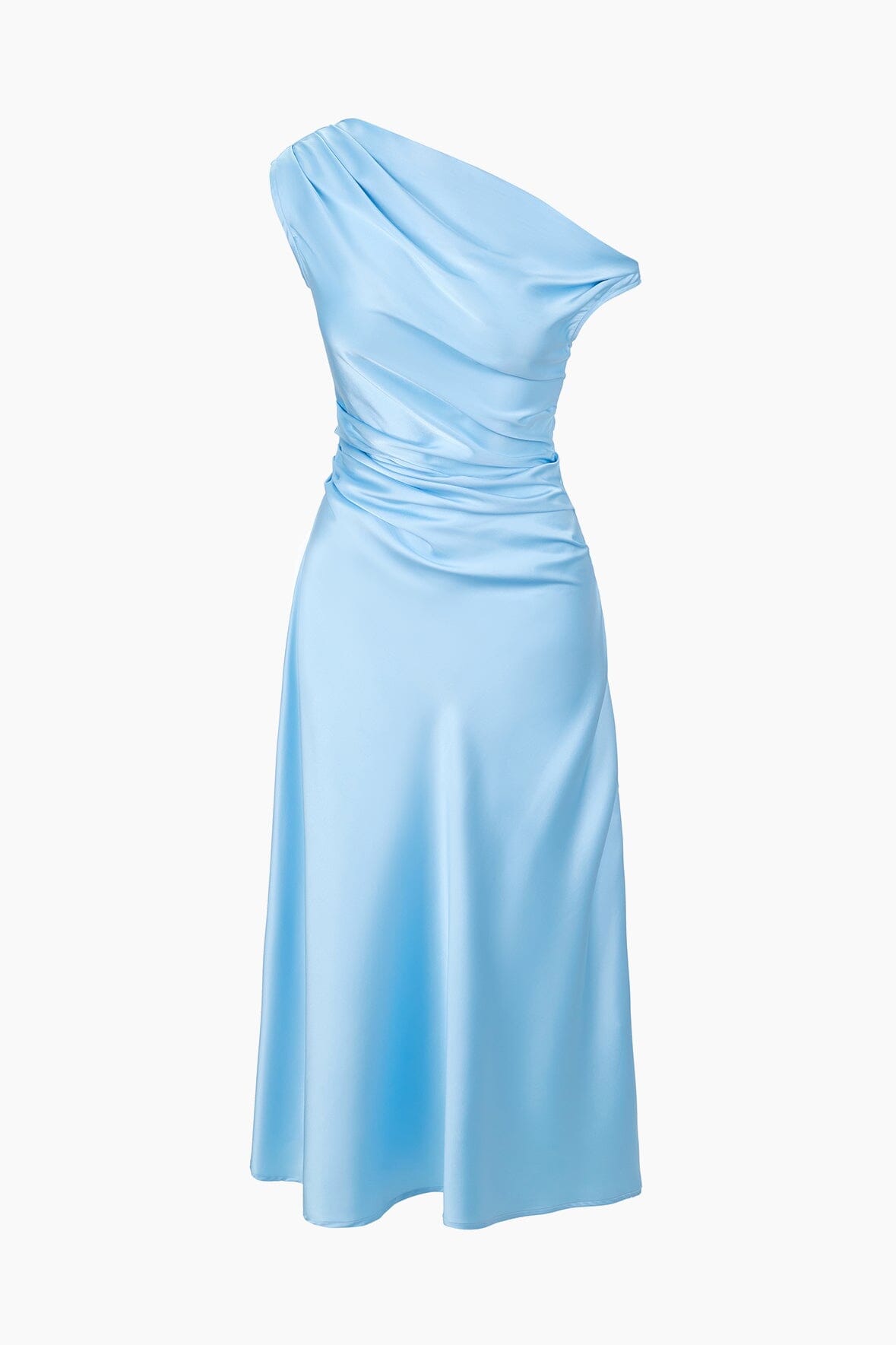 Off-Shoulder Silk Maxi Dress Phare | Stretch Silk for Special Occasions