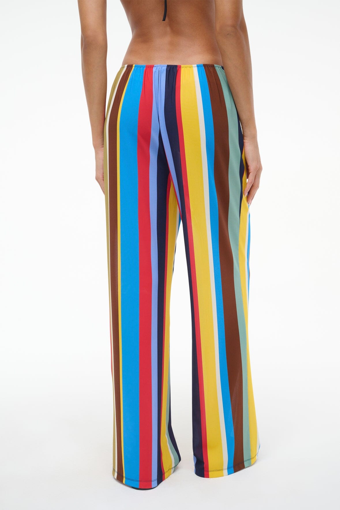 Market Stripe Pico Cover-Up Swim Pant with Sarong Tie
