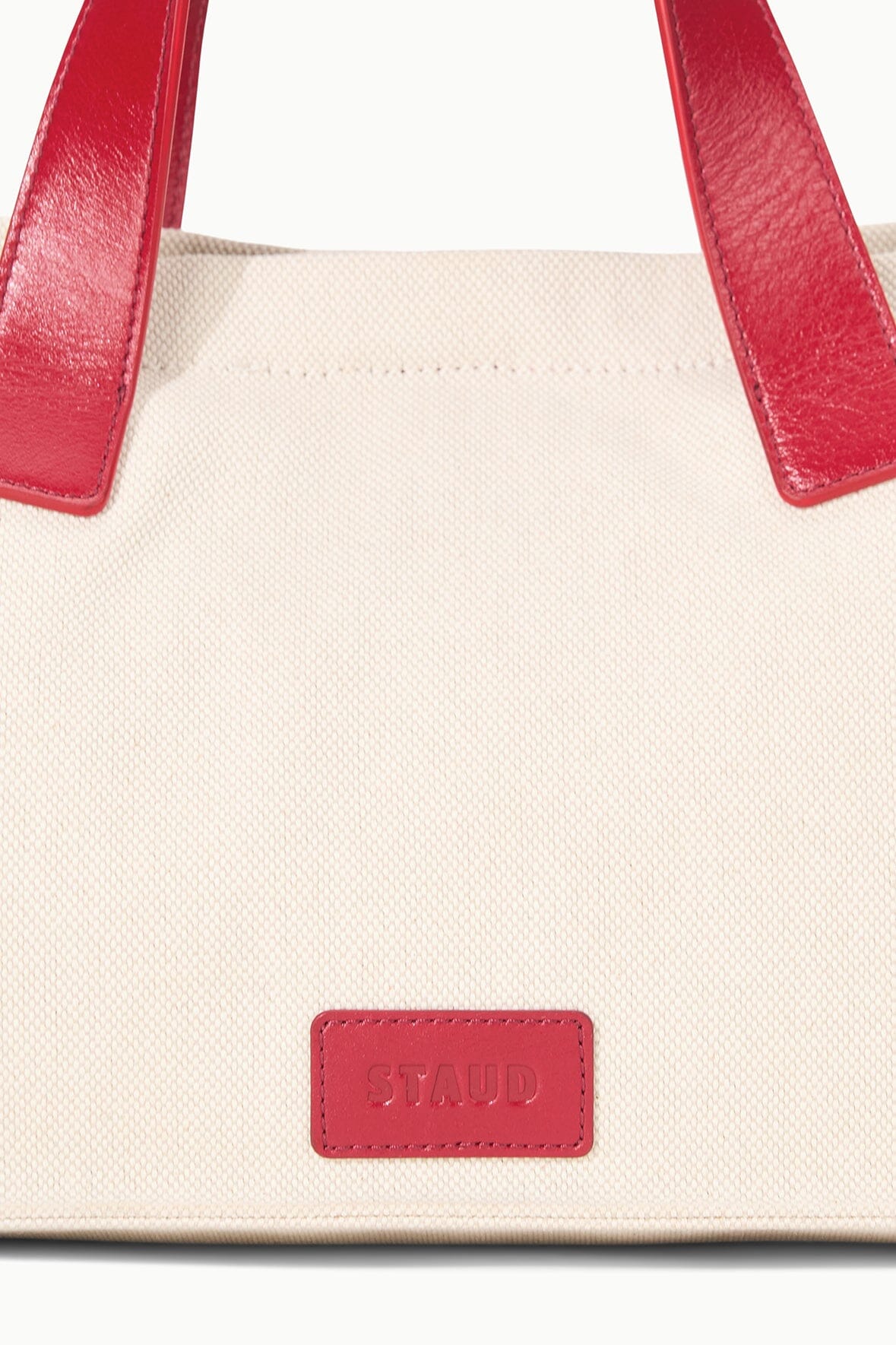 Canvas Tote Bag with Leather Handles - Natural Rouge Port Tote