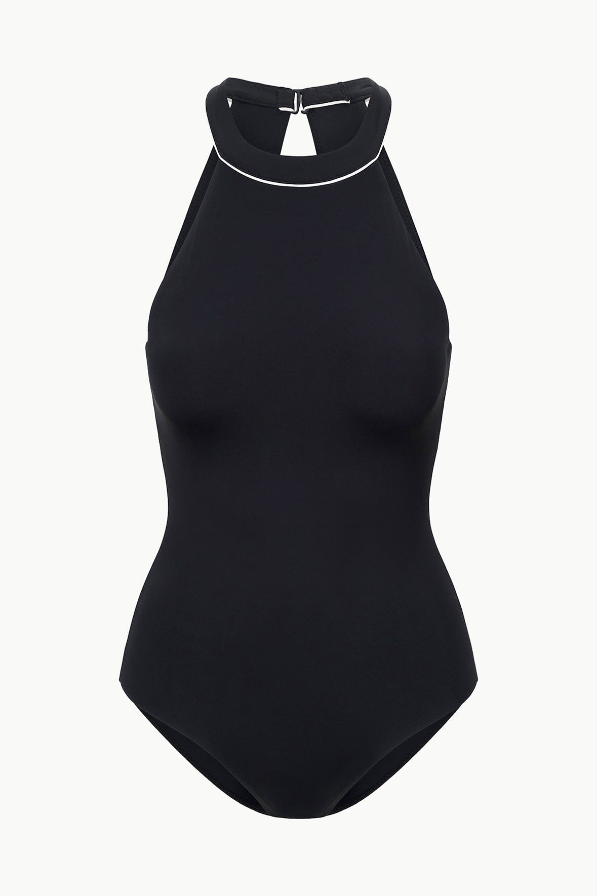 Porto Black One Piece Swimsuit with Keyhole Back Detail