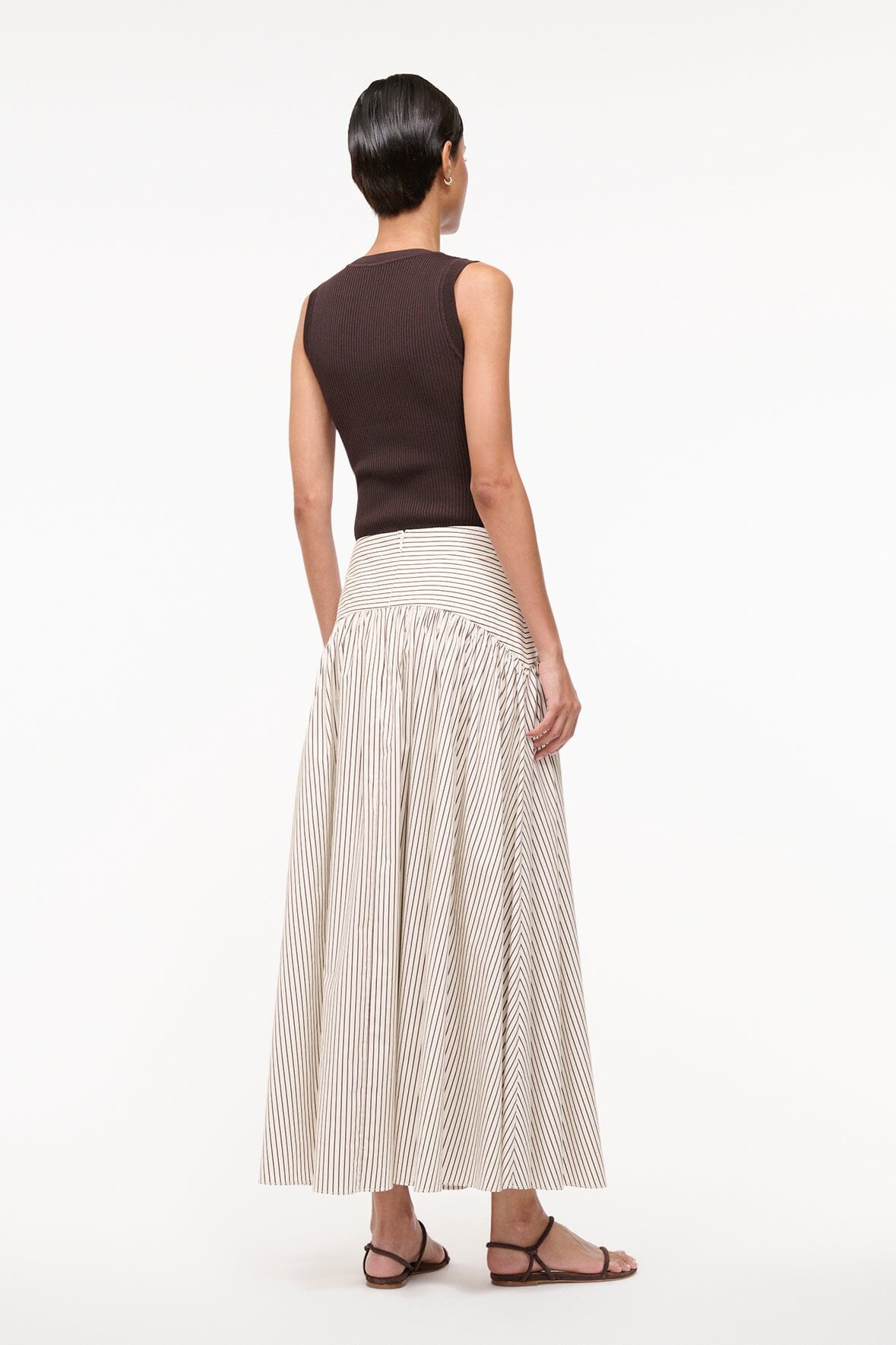 Procida Ivory Maxi Skirt with Hidden Back Zipper