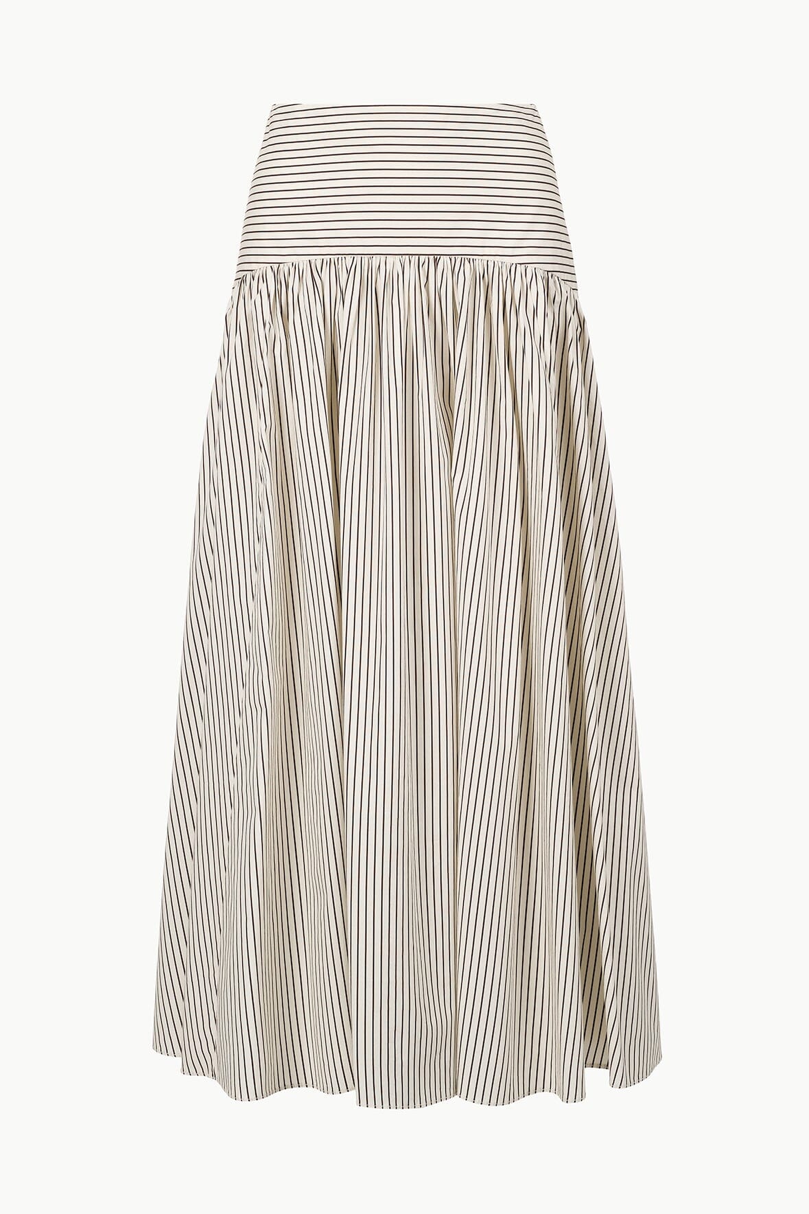 Procida Ivory Maxi Skirt with Hidden Back Zipper