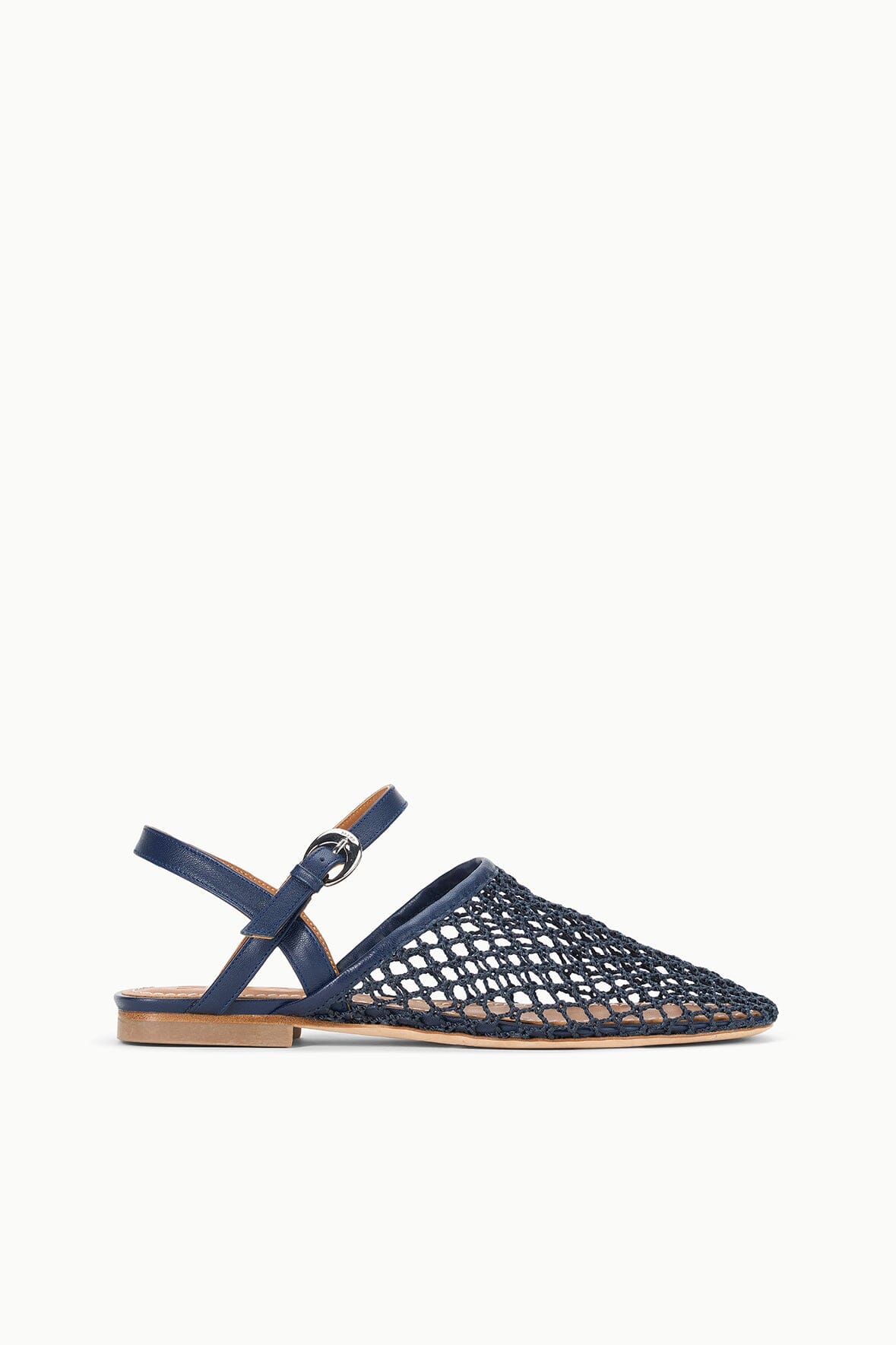 Fisherman Sandals for Men - Rete Navy Mesh with Leather Strap