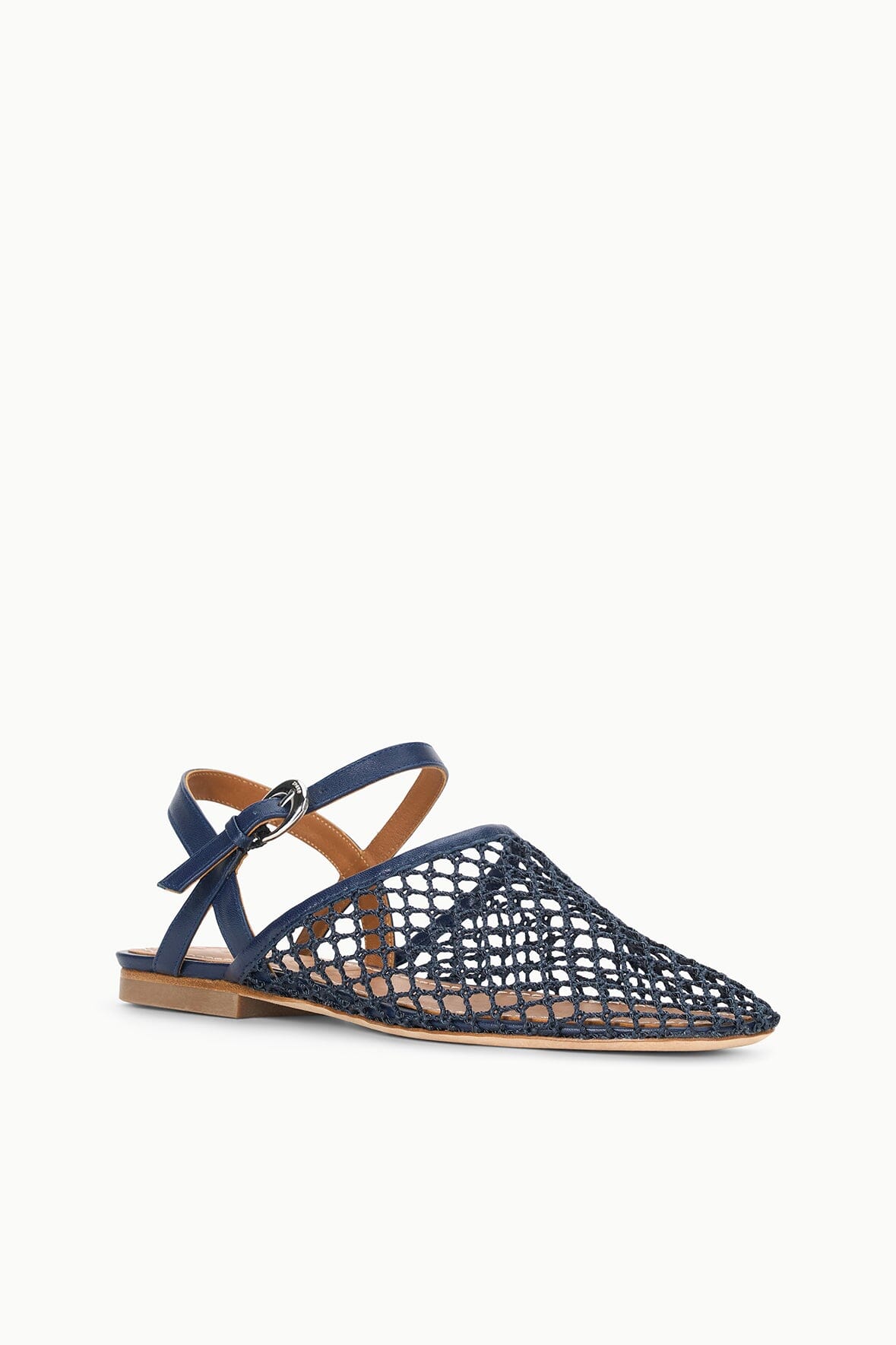 Fisherman Sandals for Men - Rete Navy Mesh with Leather Strap