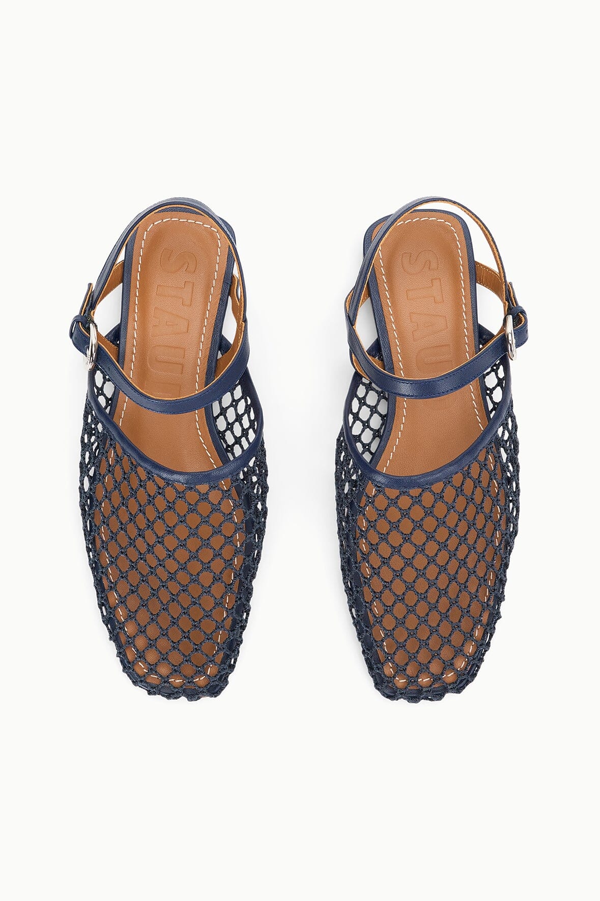 Fisherman Sandals for Men - Rete Navy Mesh with Leather Strap