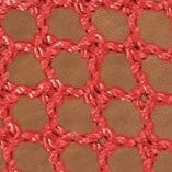 Retro Cotton Mesh Fisherman Sandals with Leather Ankle Strap | Red Netting