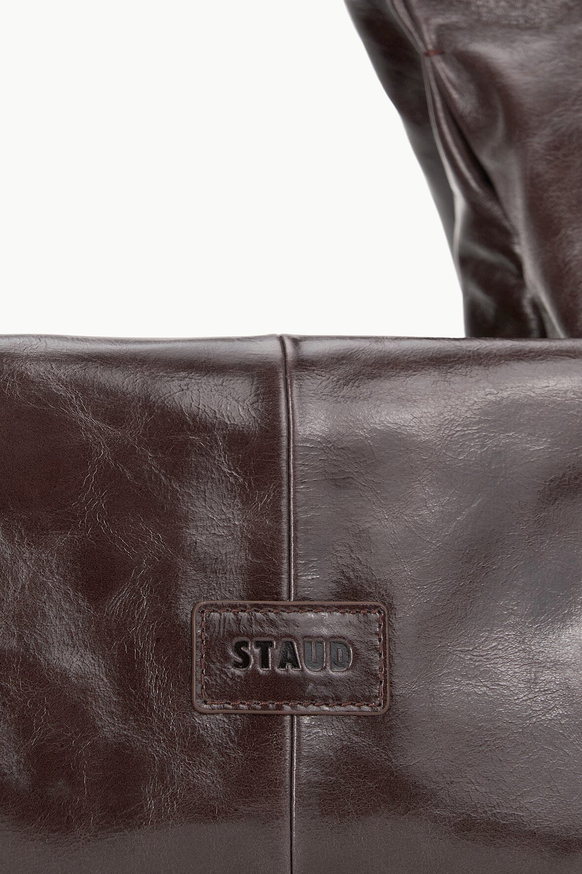 Ronnie Leather Shoulder Bag in Espresso | Zip Top & Slouchy Design