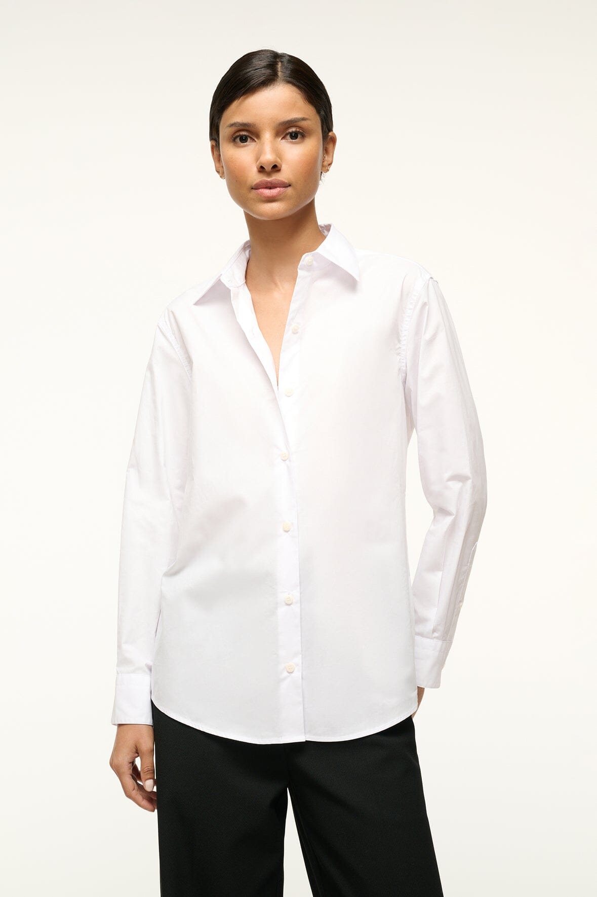 Roxbury White Poplin Button Down Shirt for Men
