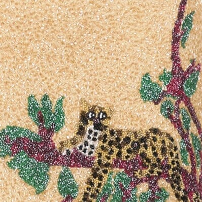 ROXY Beaded Mini Dress with Jungle Leopard Design