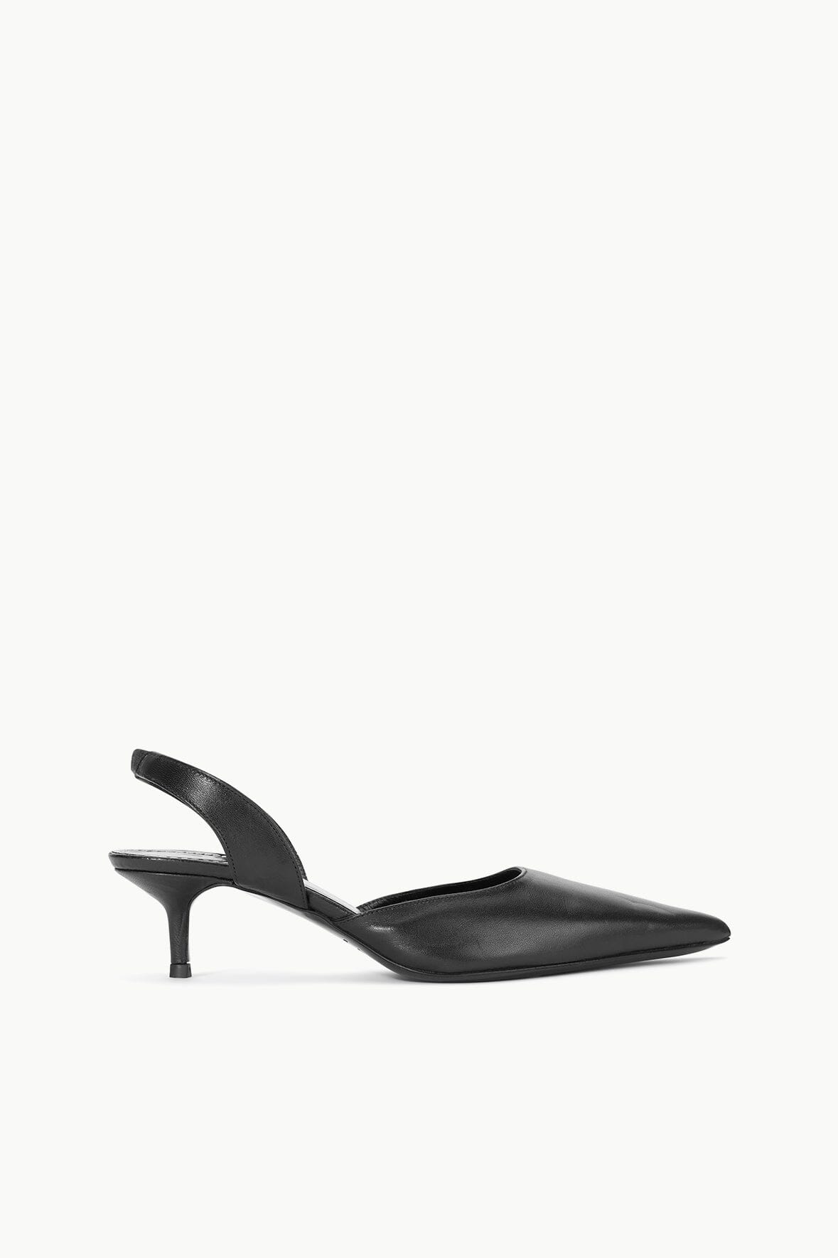 Sebastian Black Nappa Leather Slingback Heels