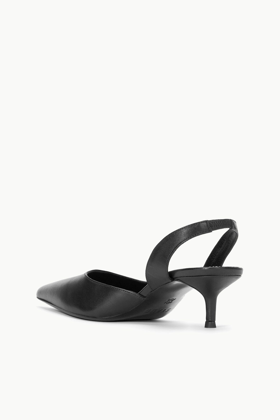 Sebastian Black Nappa Leather Slingback Heels