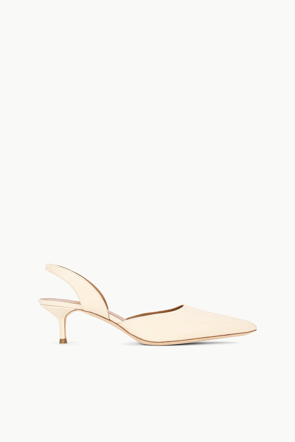 Sebastian Cream Nappa Leather Slingback Heels