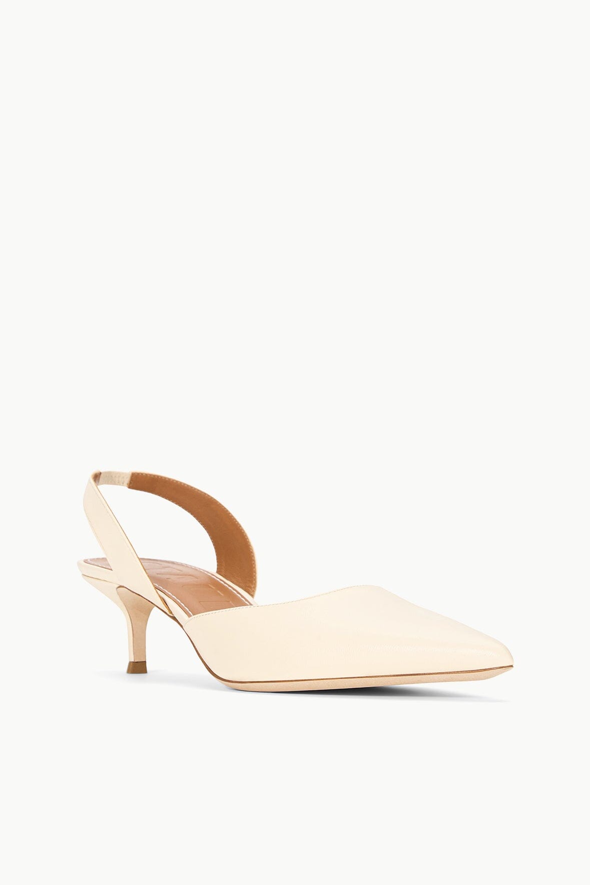Sebastian Cream Nappa Leather Slingback Heels