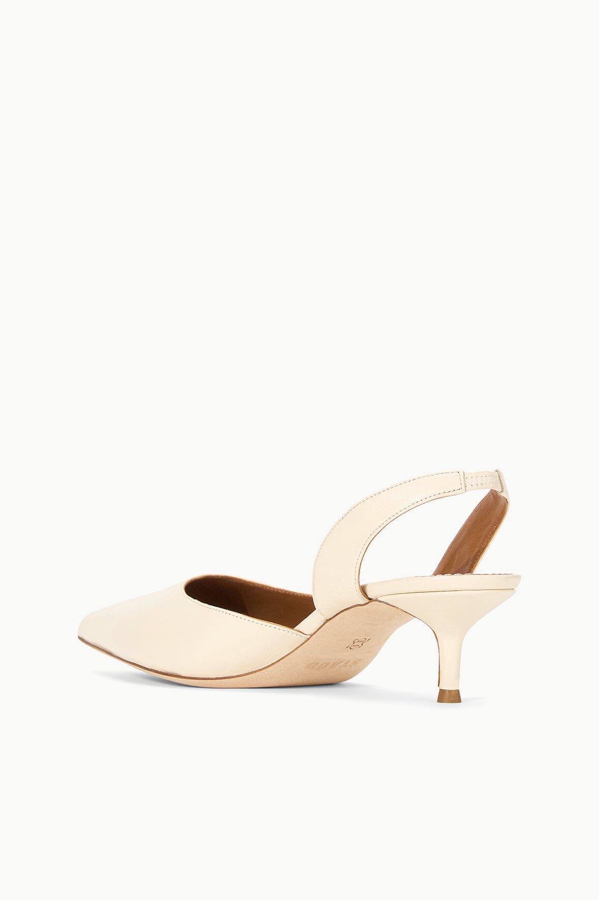 Sebastian Cream Nappa Leather Slingback Heels
