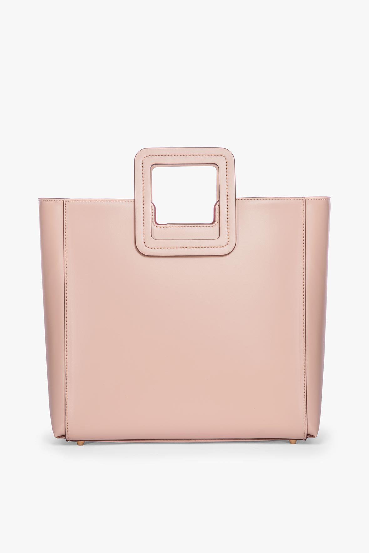 Shirley Leather Crossbody Bag in Blush with Removable Pouch