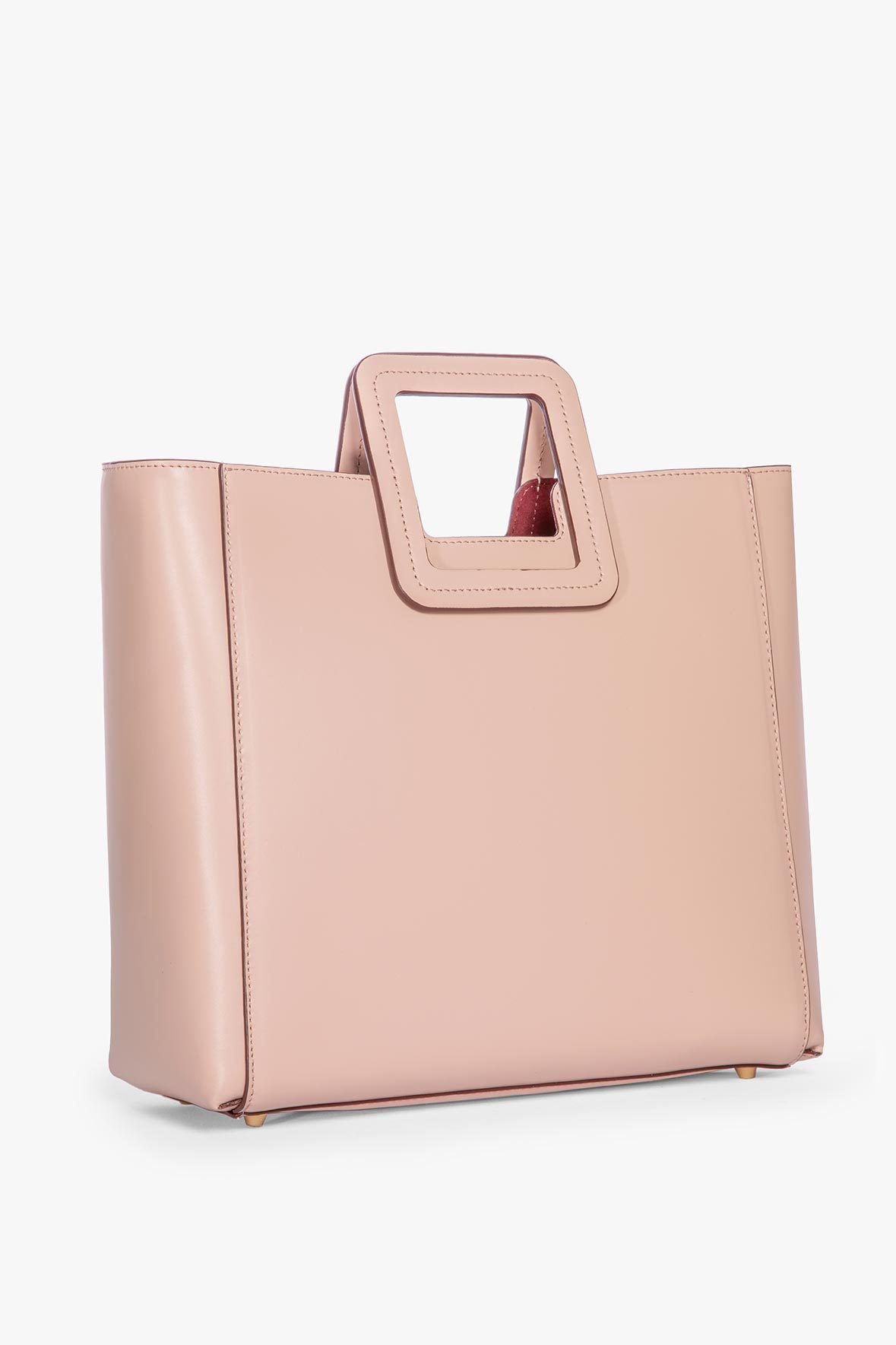 Shirley Leather Crossbody Bag in Blush with Removable Pouch