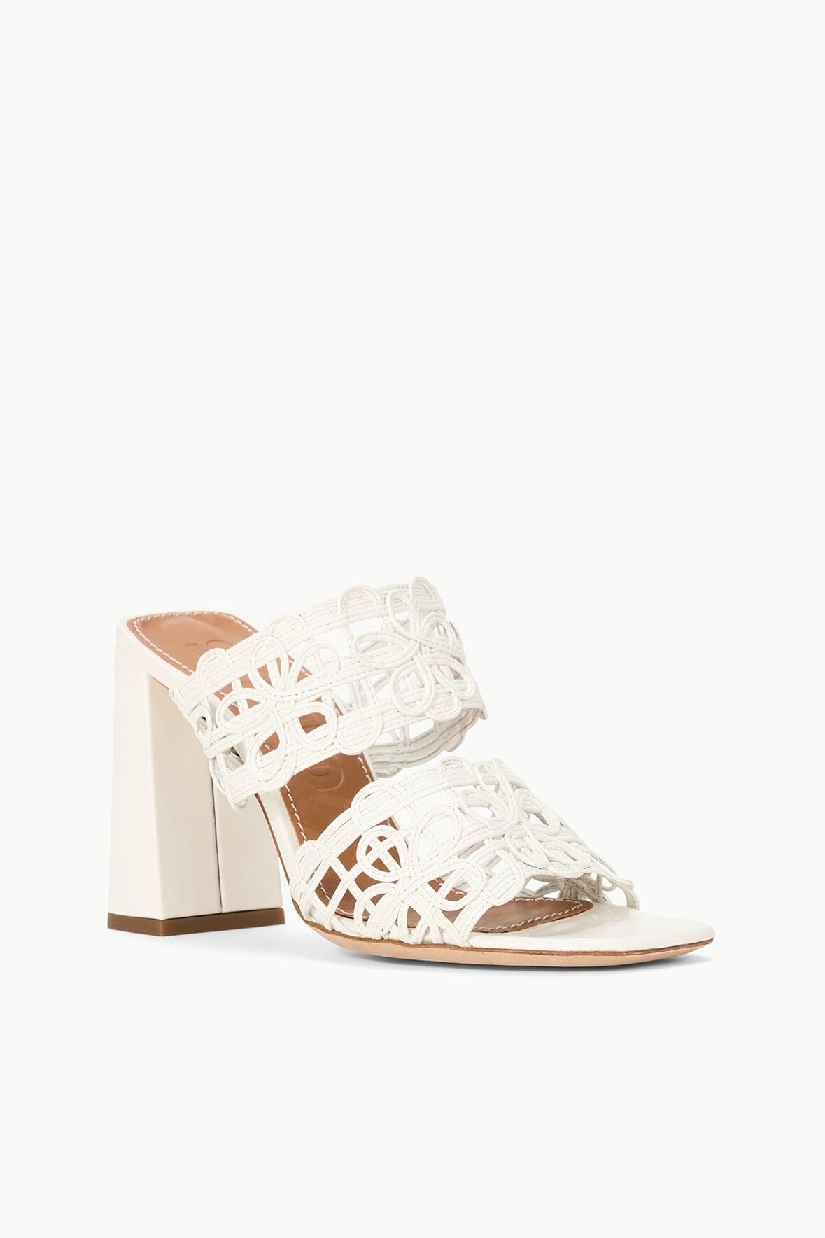 Skylar Floral Leather Block Heel Sandals