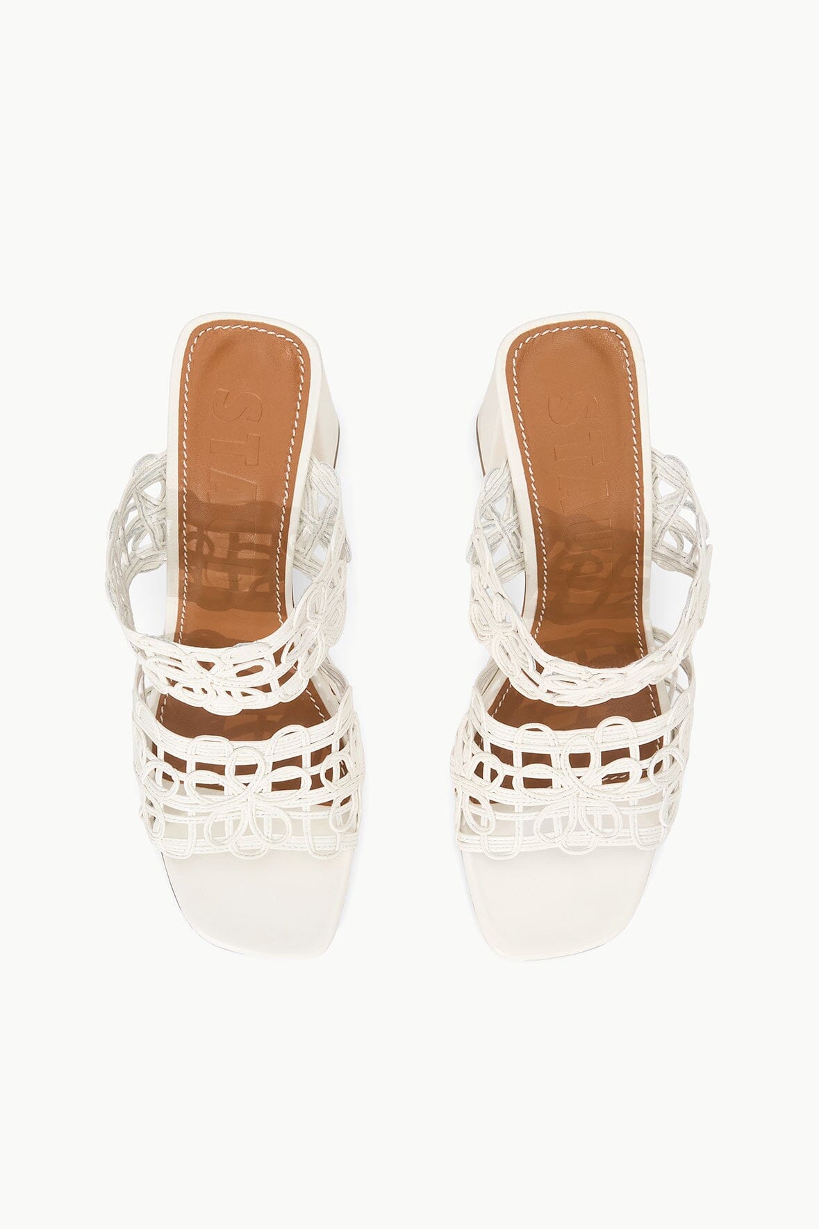 Skylar Floral Leather Block Heel Sandals