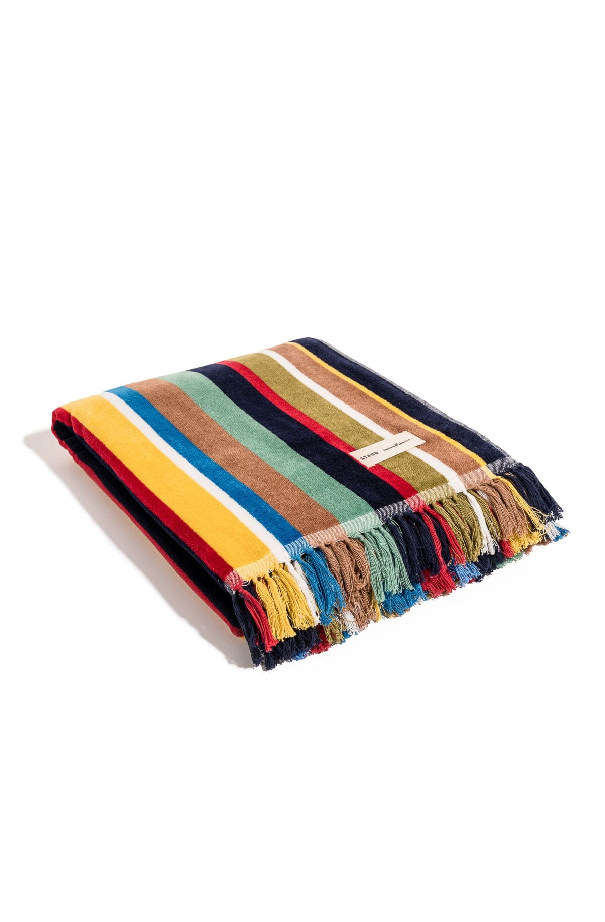 STAUD Market Stripe Cotton Beach Towel for Pool & Seaside